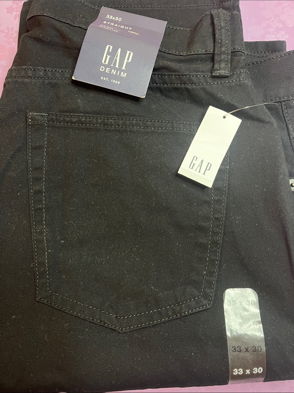 GAP Black Men's Straight Jeans - Classic Denim